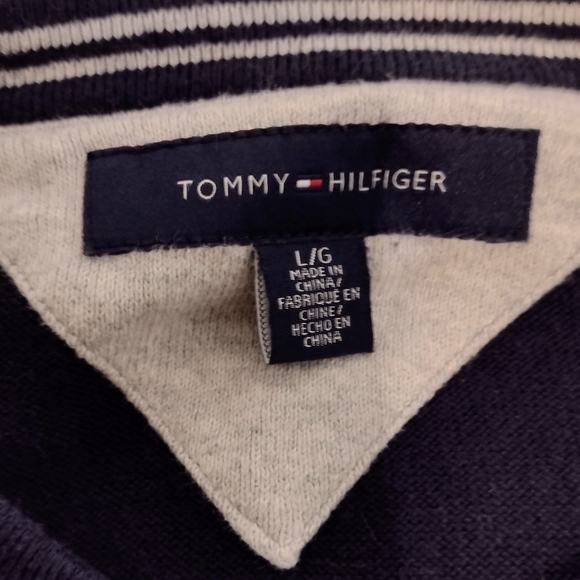 Vintage Tommy Hilfiger sweater navy blue sz.L - Picture 2 of 5